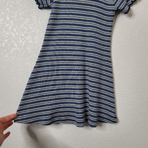 Sostanza contemporary apparel vintage girls ribbed stripped lettuce hem - Picture 3 of 9